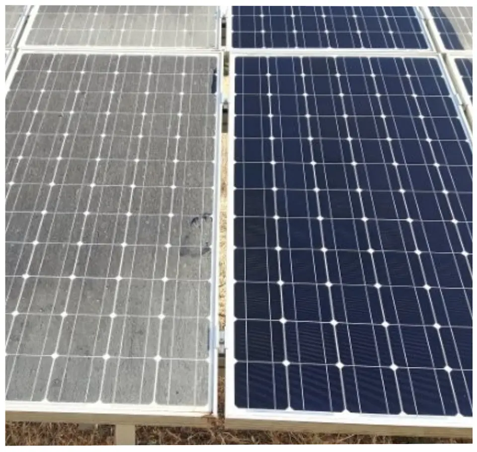 Solar Cleaning Before After