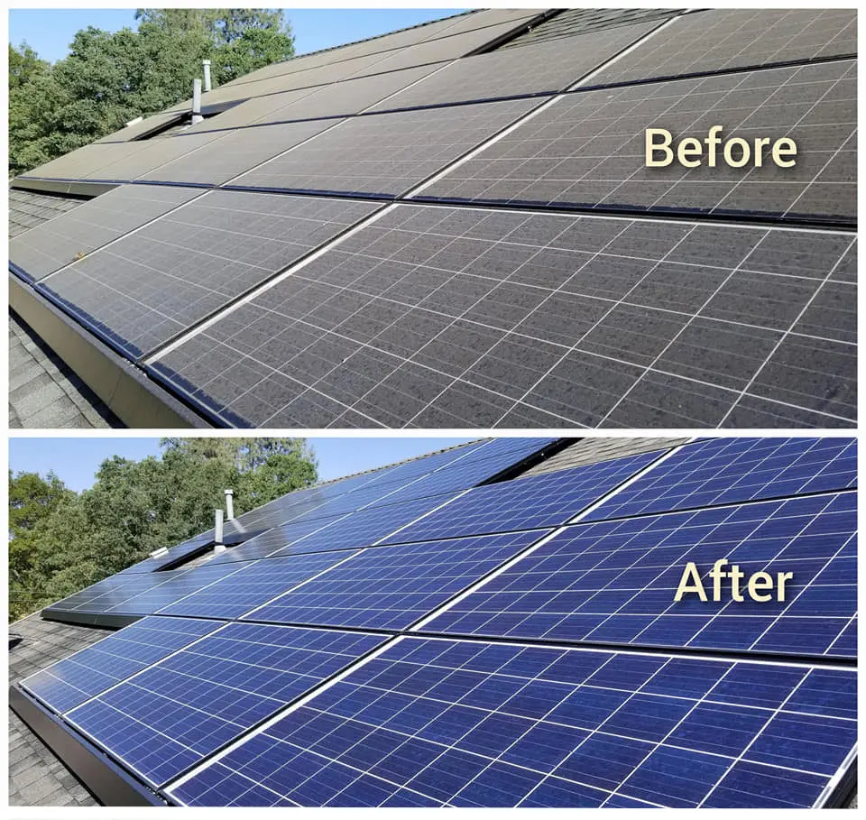Solar Cleaning Before After