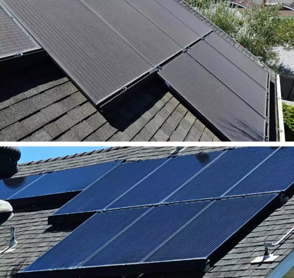 Solar Cleaning Before After Result